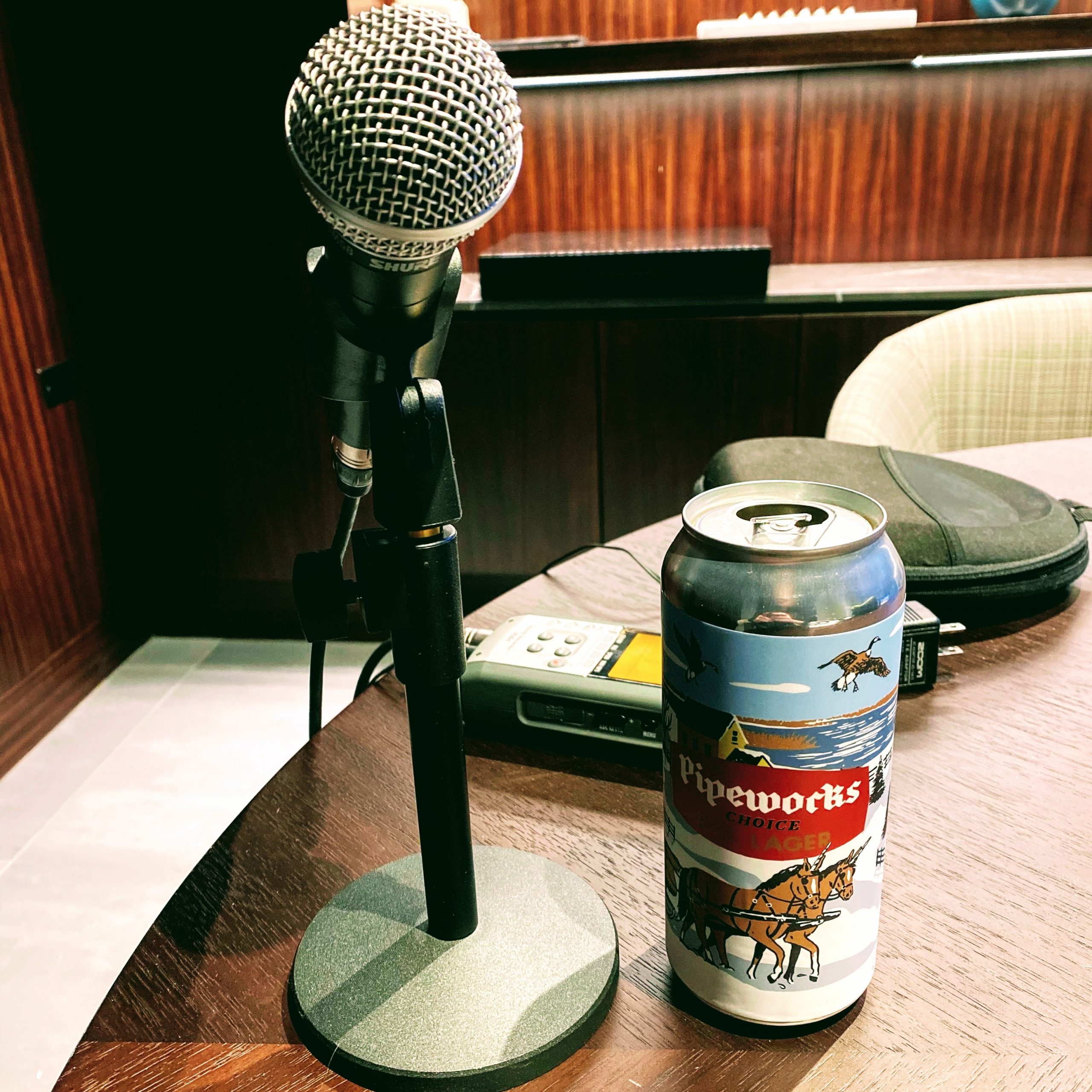 Microphone and a Beer Can